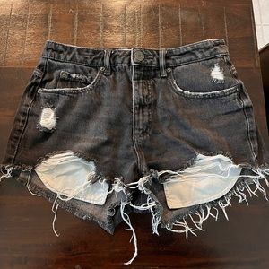 Cut off Black Denim Shorts